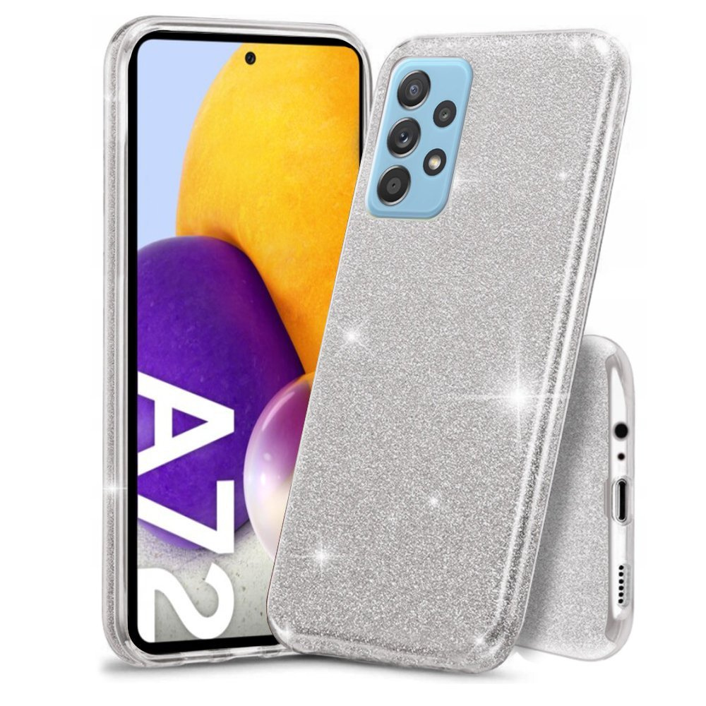 Glitzerhülle Für Samsung Galaxy A72 5g / A72 Lte, Silber