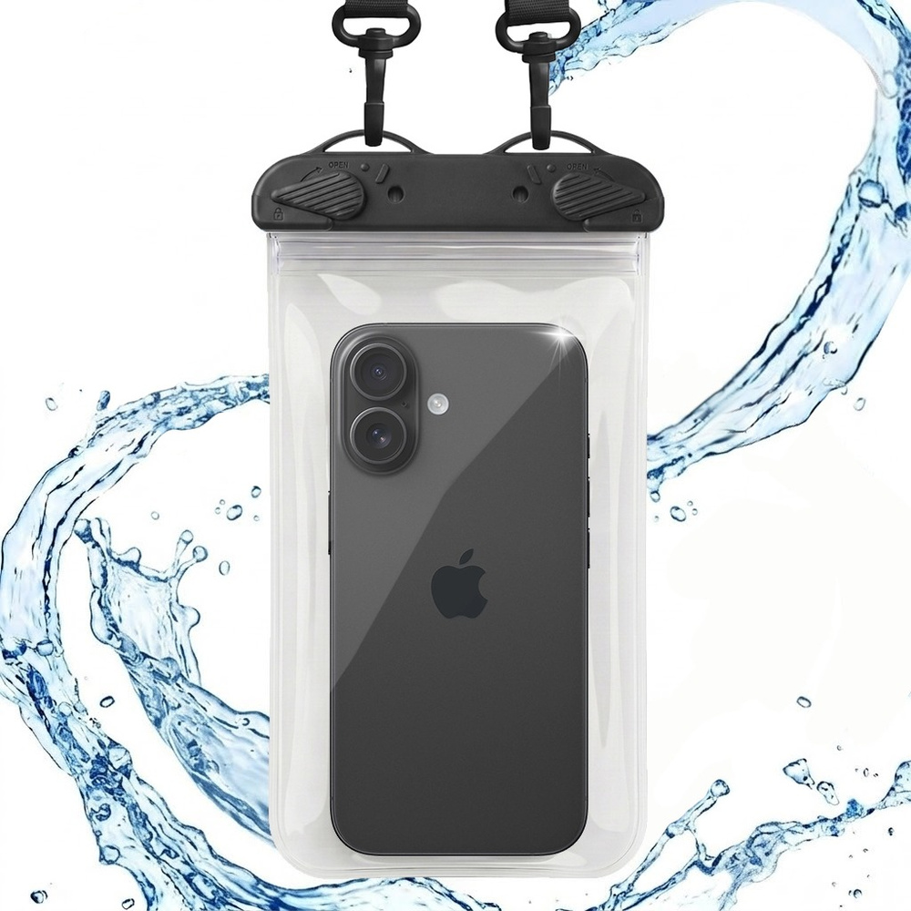 Ipx8 Wasserdichte Handyhülle, Universal, Regenbogenfarben, Schwarz