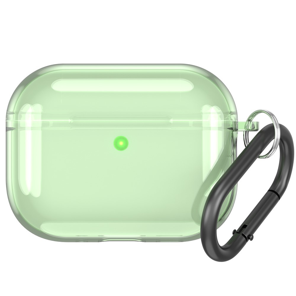 Silikonhülle Für Airpods Pro 3 Mit Karabinerhaken, Transparent/grün