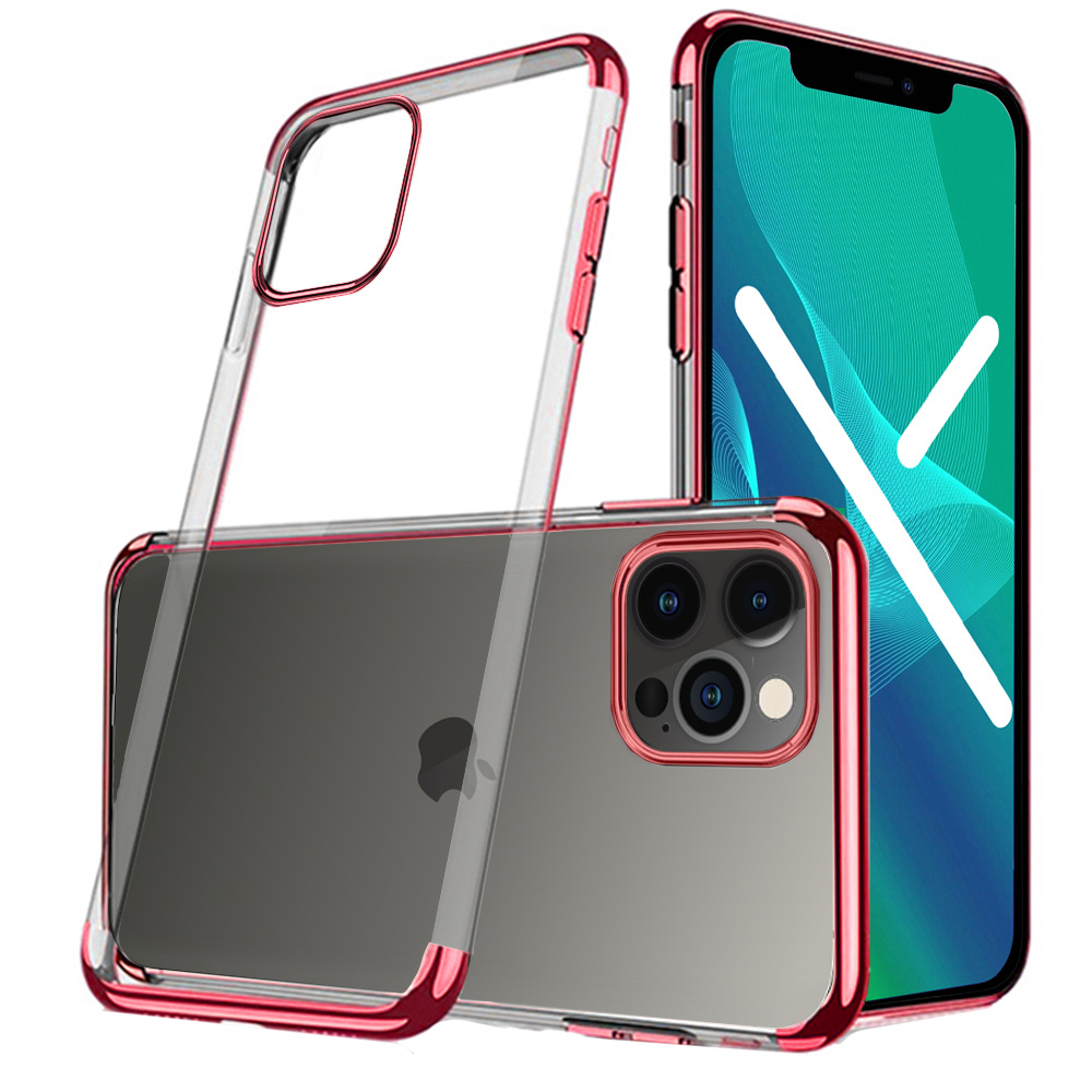 Galvanisierte Rahmenhülle Für Iphone 13 Pro Max – Rot