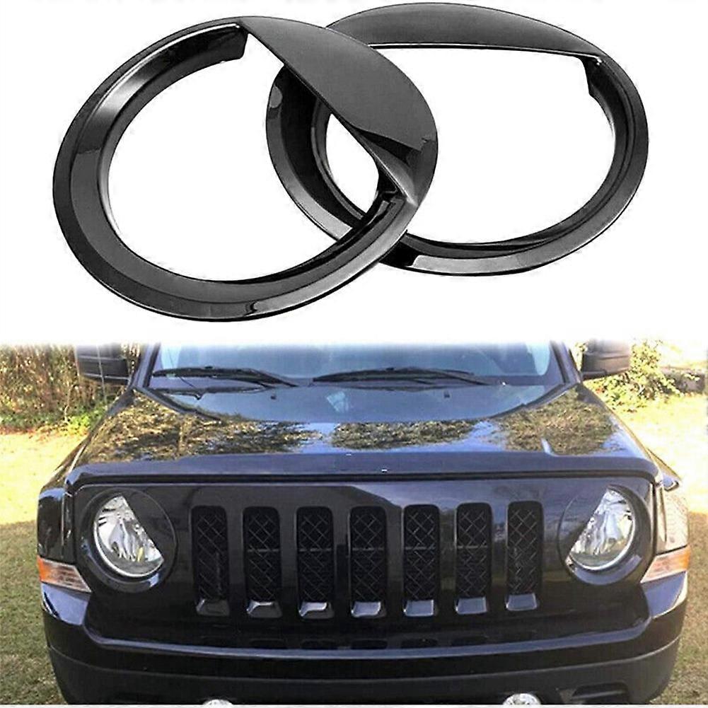 Frontblenden Licht Scheinwerfer Trim Abdeckung Dekor Lampenhauben Für Jeep Patriot 2011-2017 Schwarz Auto Auto Styling Zubehör