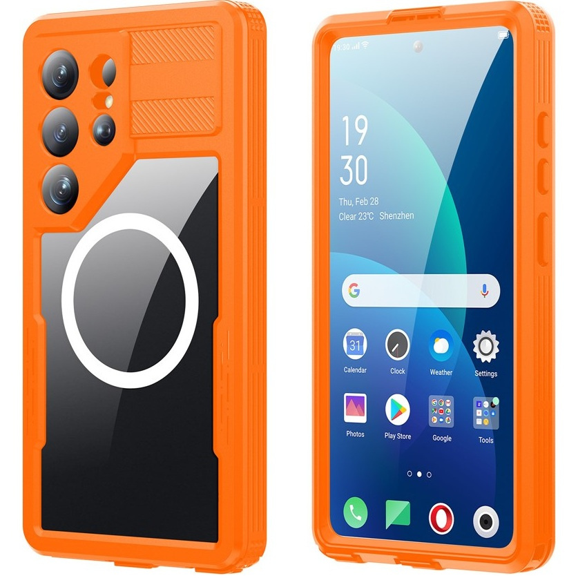 Wasserdichte Hülle Für Samsung Galaxy S26 Ultra, Redpepper, Für Magsafe, Orange