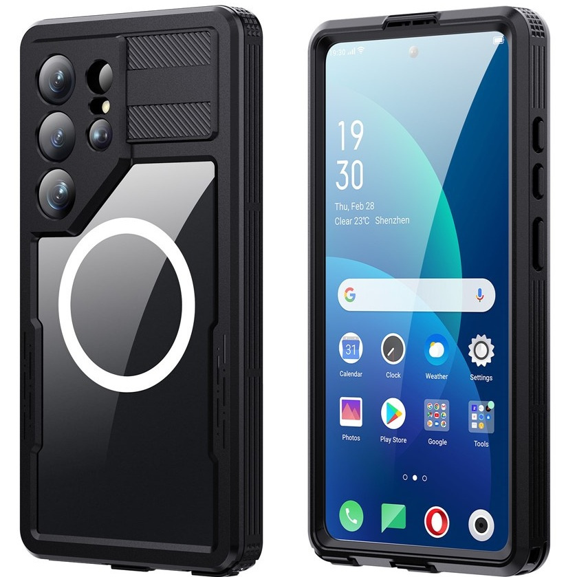 Wasserdichte Hülle Für Samsung Galaxy S26 Ultra, Redpepper, Für Magsafe, Schwarz