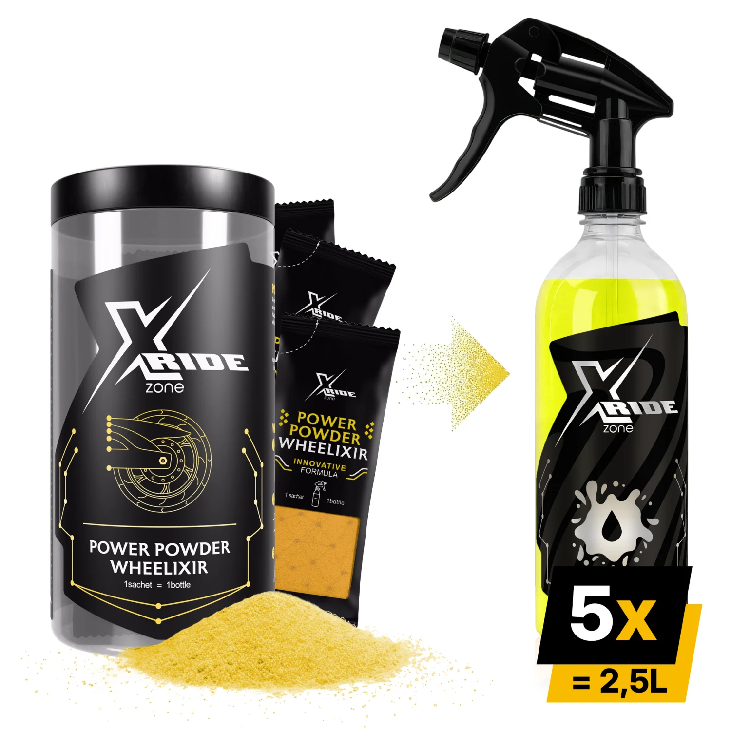 Konzentrat Zur Reinigung Von Motorradfelgen Xzone 5 X 500 Ml 2,5 L Bremsstaub