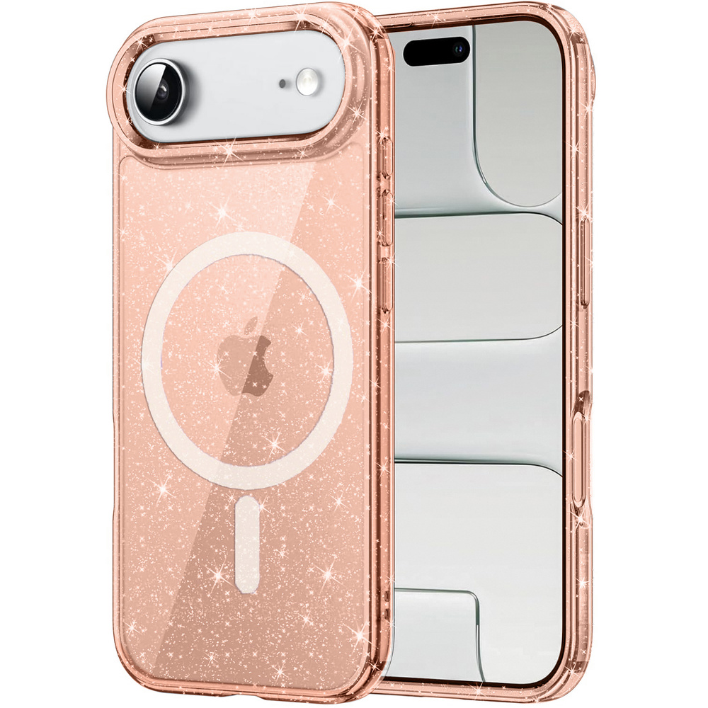 Iphone Air Hülle, Magsafe-kompatibel, Glitzer, Durchscheinendes Gold