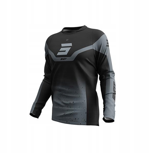 Shot Devo Blast Offroad-motorrad-t-shirt Grau Schwarz M