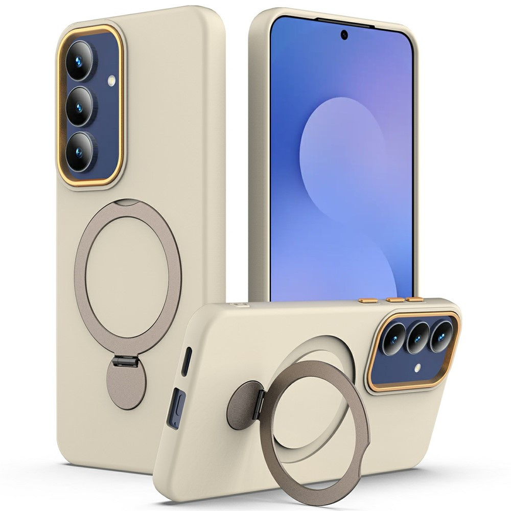 Schutzhülle Für Samsung Galaxy A27 5g, Mit Ständer, Für Magsafe, Beige