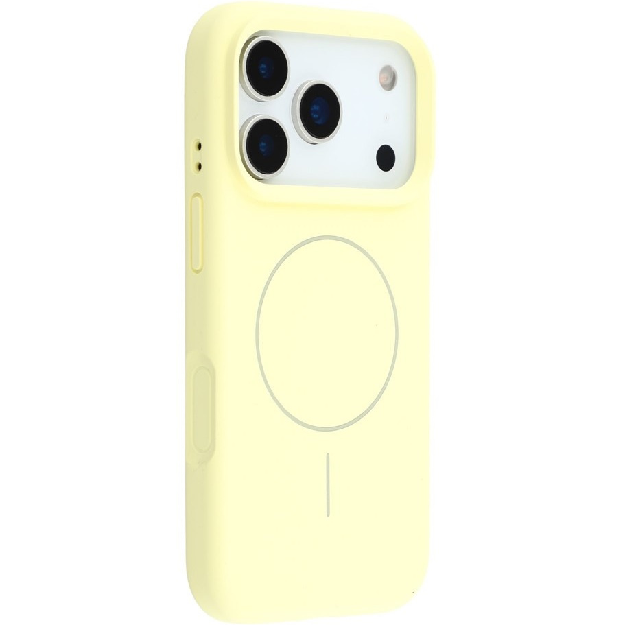 Silikonhülle Für Iphone 17 Pro – Magsafe-kompatibel, Stoßfest, Gelb