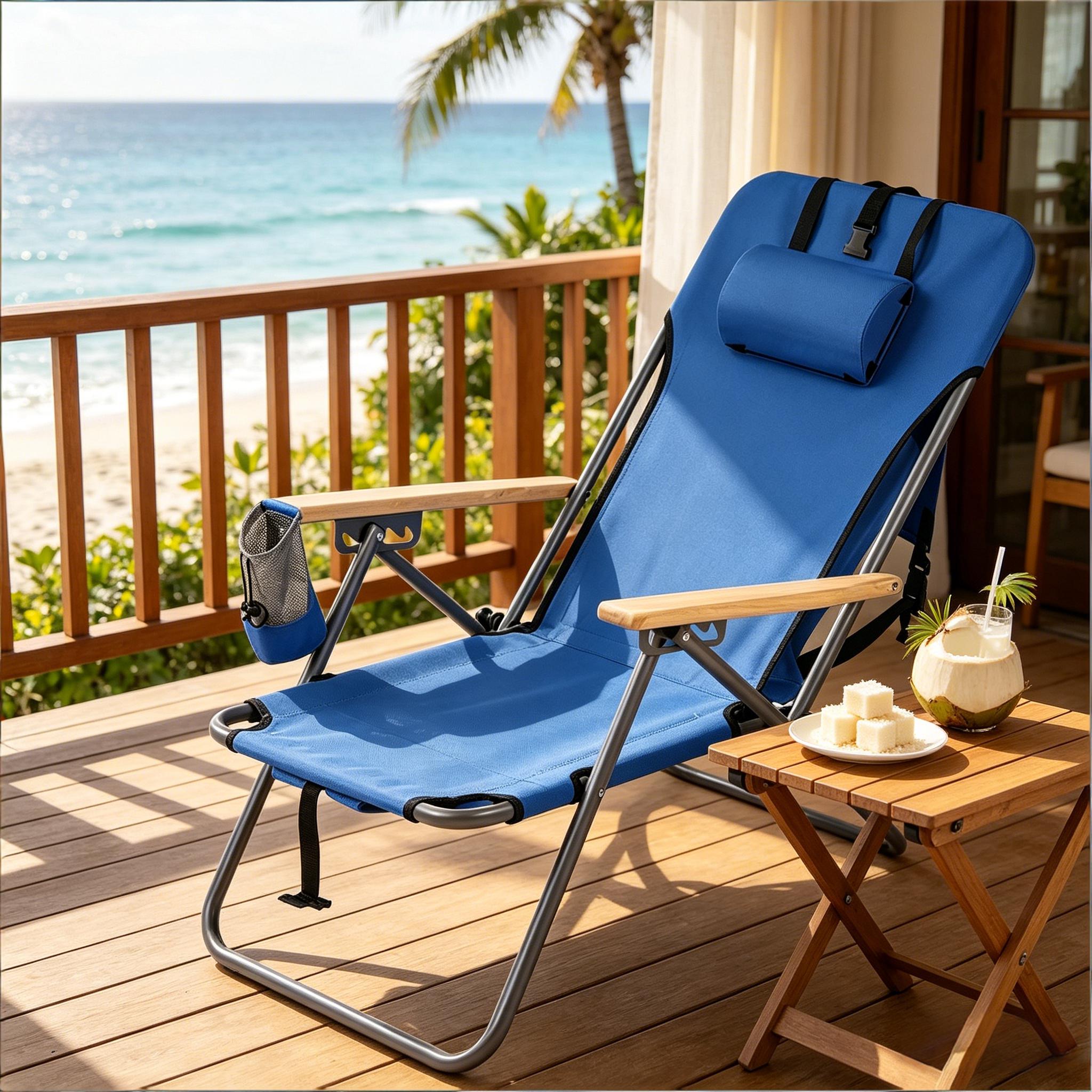 Klappbarer Lounge Stuhl, Stuhl, Gartenstuhl Mit Rückenlehne Verstellbar In 4 Positionen(nur Mit Stuhl)