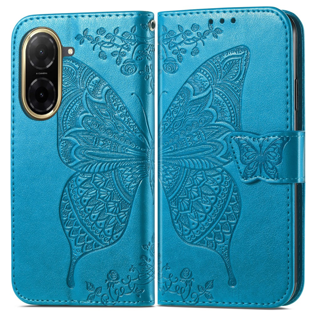 Klapphülle Für Xiaomi Redmi A5, Schmetterling, Blau