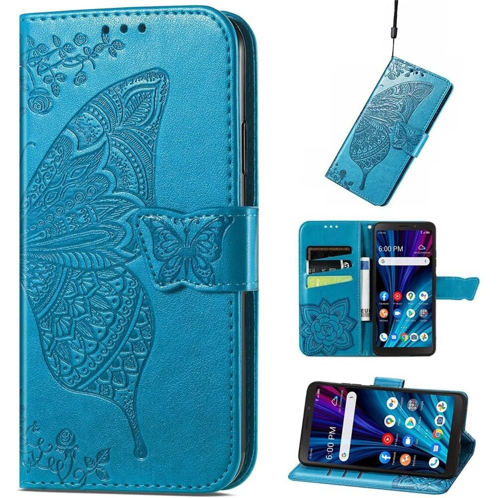 Klapphülle Für Oneplus Nord 4, Schmetterling, Blau