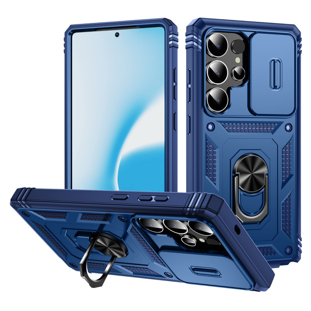 Samsung Galaxy S25 Ultra Hülle, Mit Ausklappbarem Kameraobjektiv, Blau
