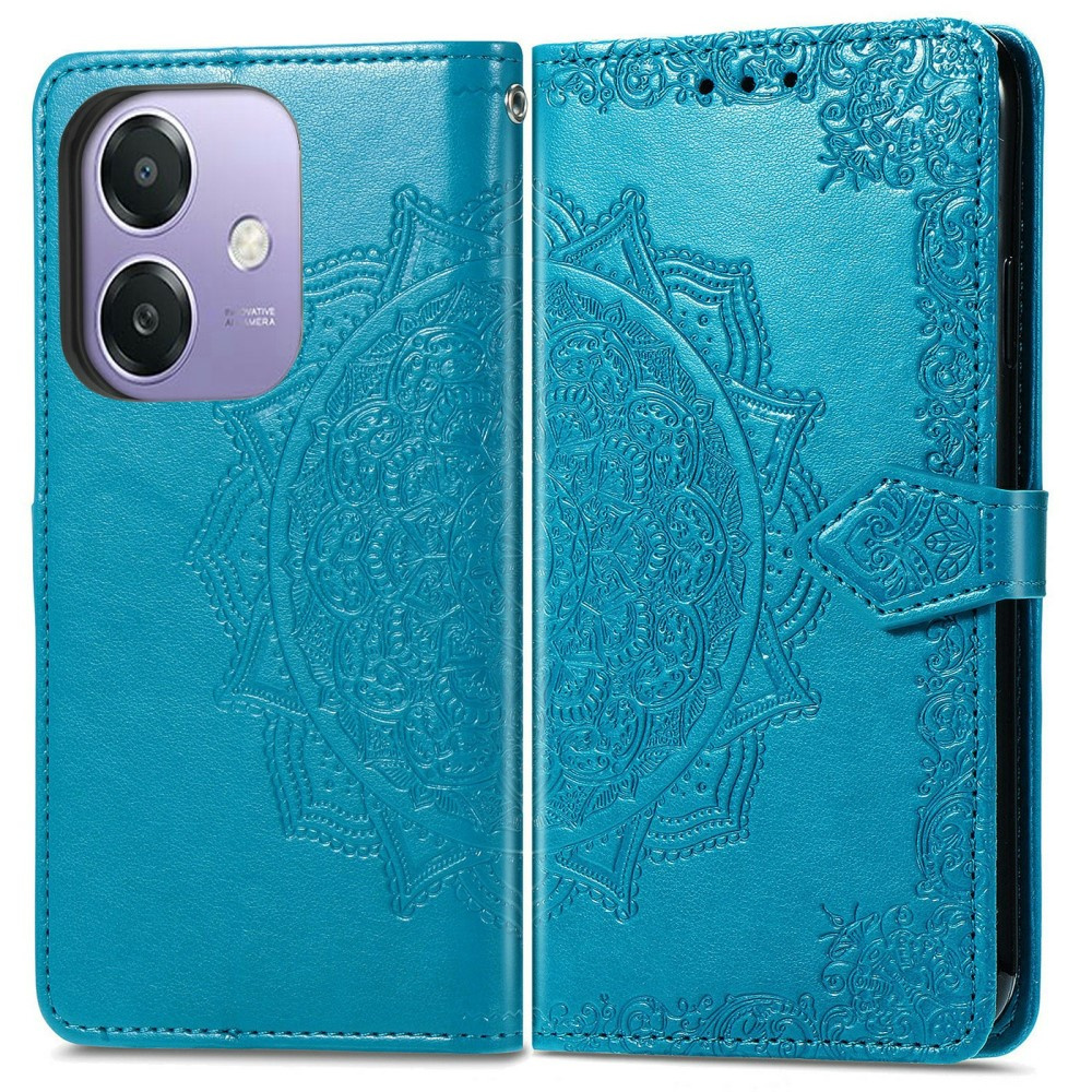 Klapphülle Für Oppo A40 / Oppo A40m, Mandala, Blau