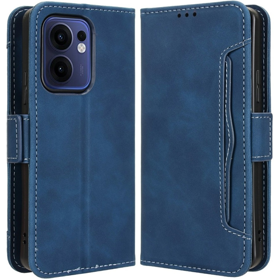 Klapphülle Für Oppo Reno 13f / Oppo Reno 13fs, Mit Kartenfach, Marineblau