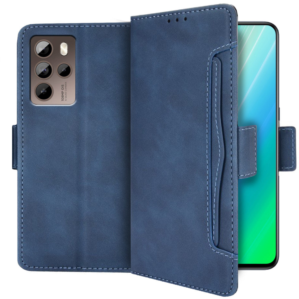 Klapphülle Für Htc U23 Pro, Mit Kartenfach, Marineblau