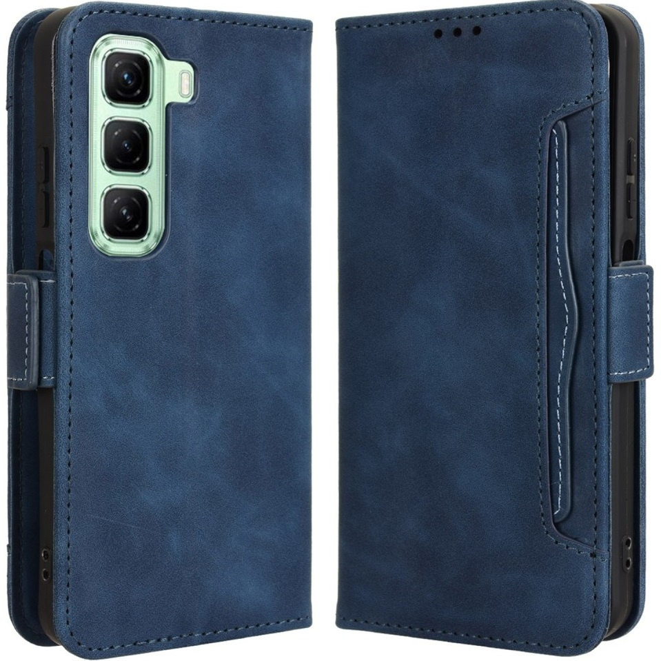 Klapphülle Für Infinix Hot 50 4g, Mit Kartenfach, Marineblau
