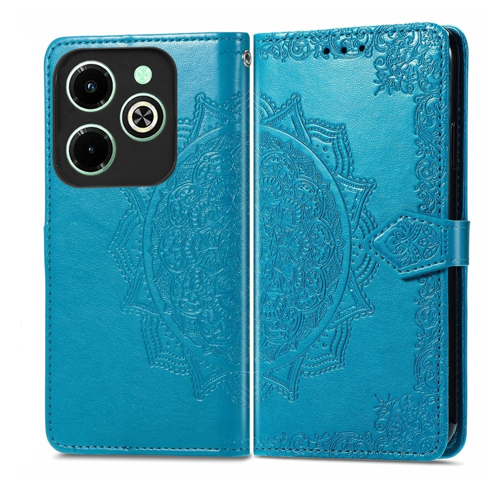 Klapphülle Für Infinix Hot 40i, Mandala, Blau