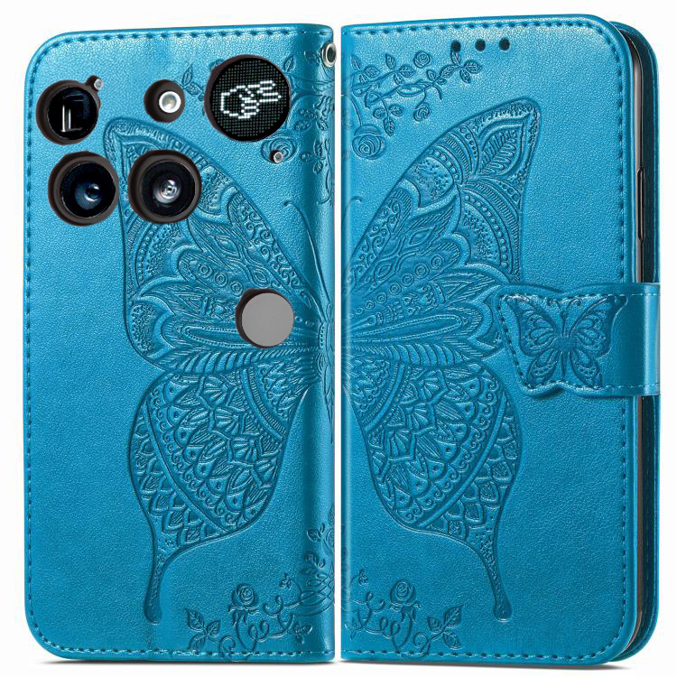 Nothing Phone 3 5g Flip Case, Butterfly, Blue