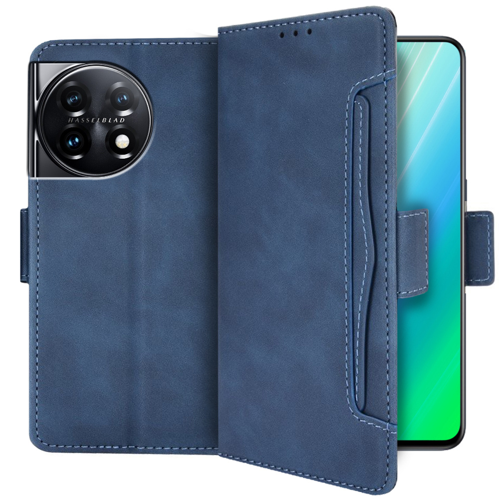 Klapphülle Für Oneplus 11 5g, Kartenfach, Blau