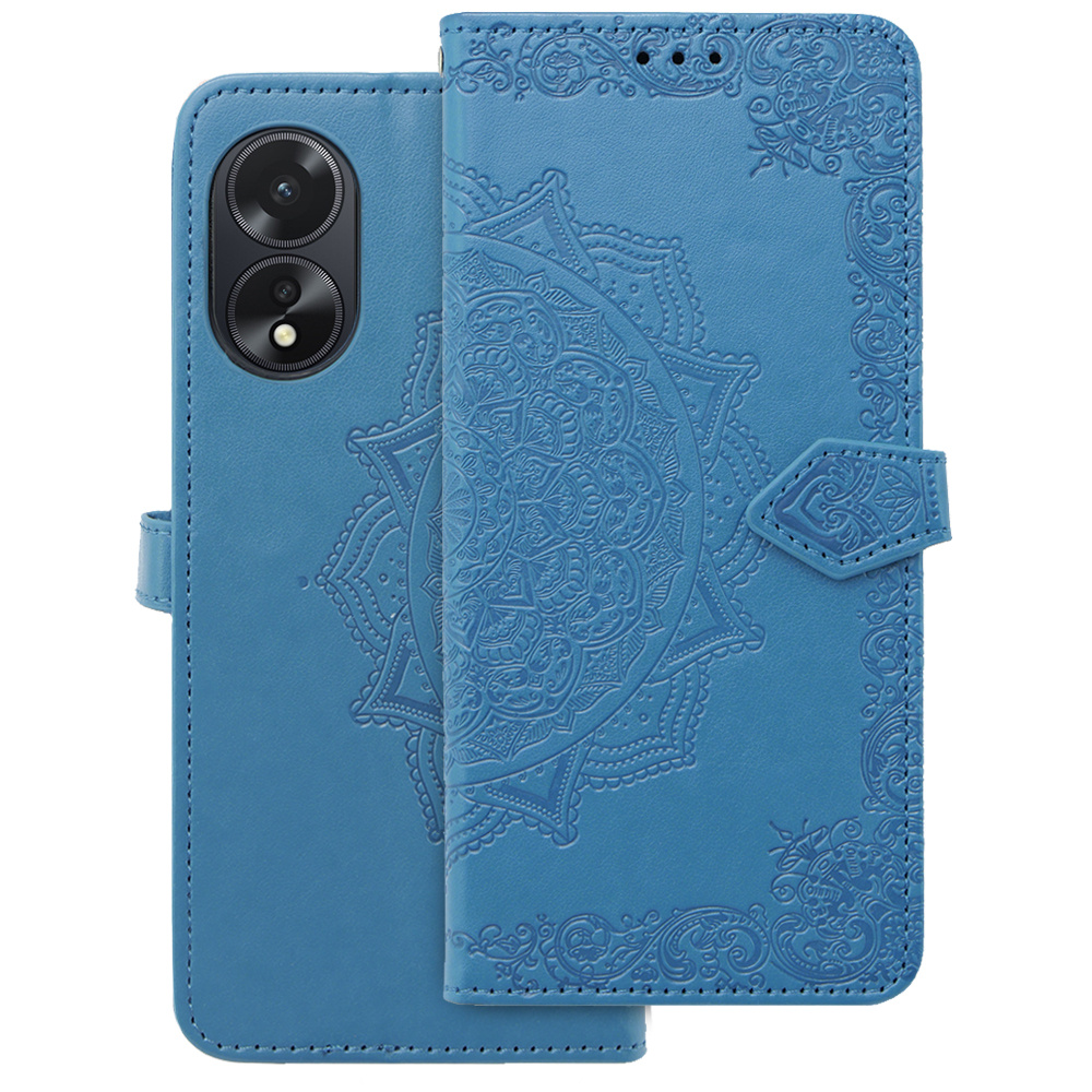 Klapphülle Für Oppo A58 4g, Mandala, Blau
