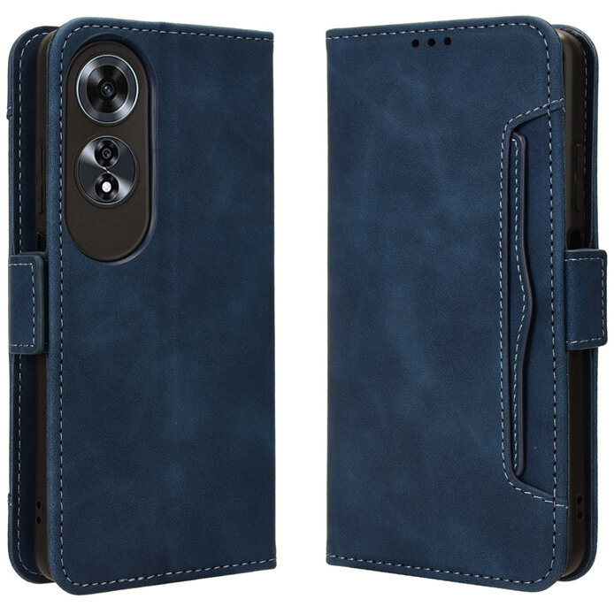 Klapphülle Für Oppo A60, Mit Kartenfach, Marineblau
