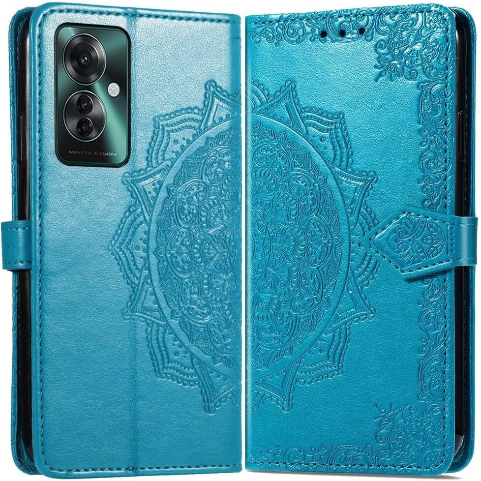 Klapphülle Für Oppo Reno 11f 5g, Mandala, Blau