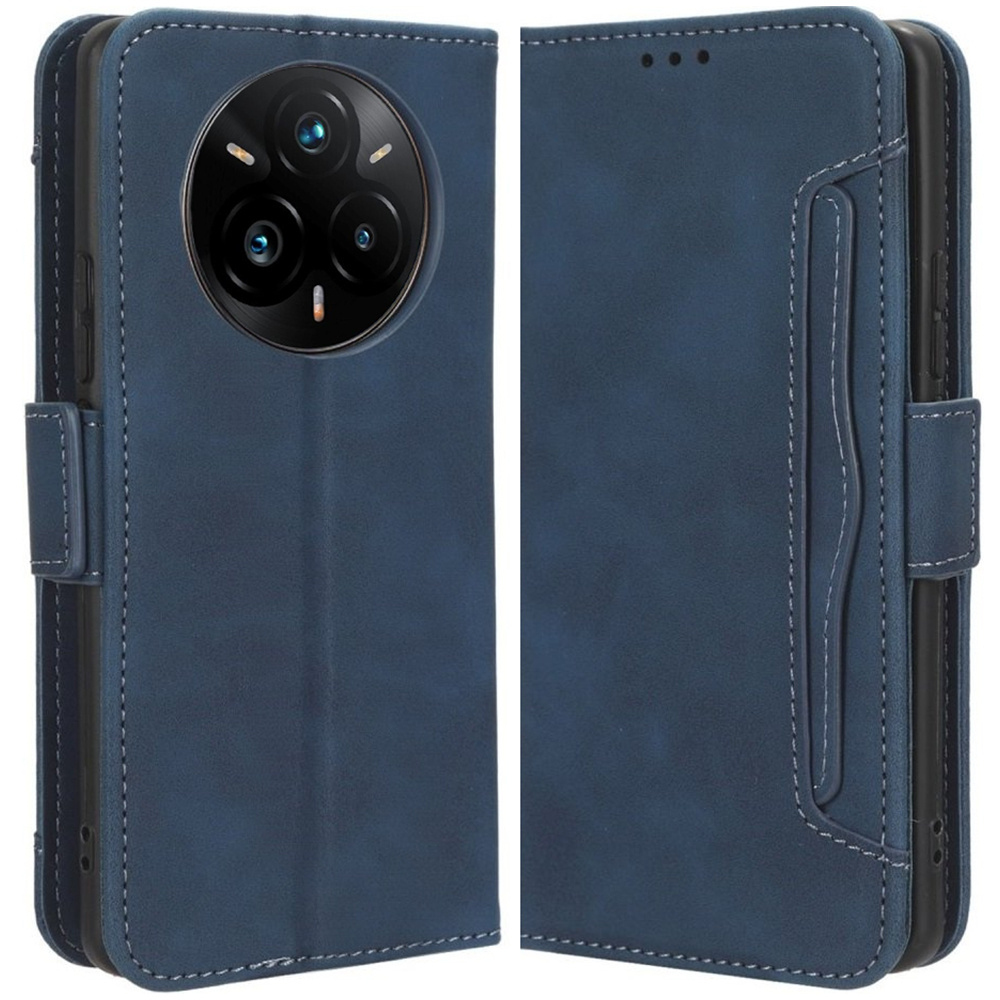 Realme 14 Pro 5g Flip Case, Kartenfach, Marineblau