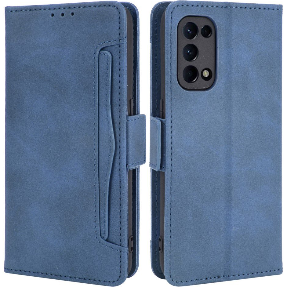 Klapphülle Für Oppo Reno 5 5g, Mit Kartensteckplatz, Blau