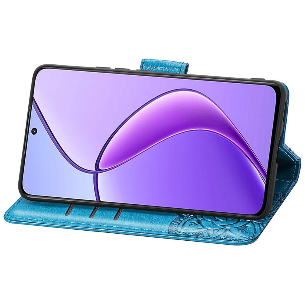 Realme 12 Butterfly Flip Case, Blau