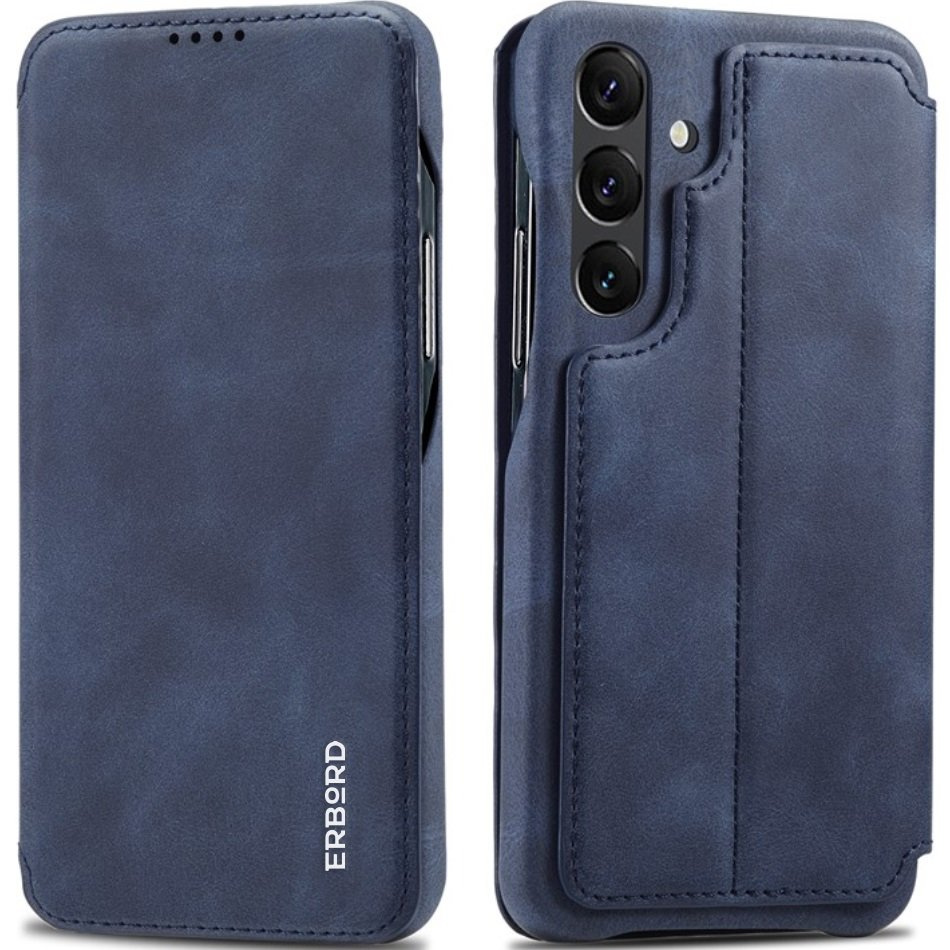 Klapphülle Für Samsung Galaxy A54, Erbord Retro, Blau