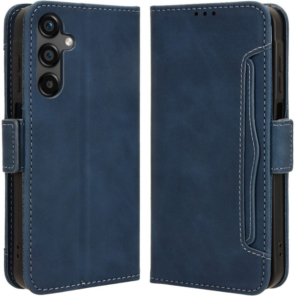 Klapphülle Für Samsung Galaxy M55 5g, Kartenfach, Marineblau