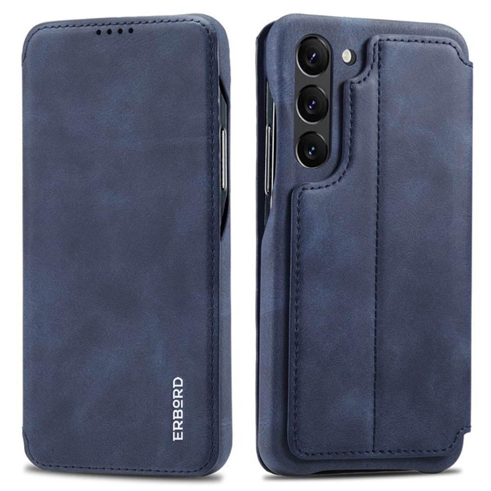 Klapphülle Für Samsung Galaxy S23, Erbord Retro, Blau