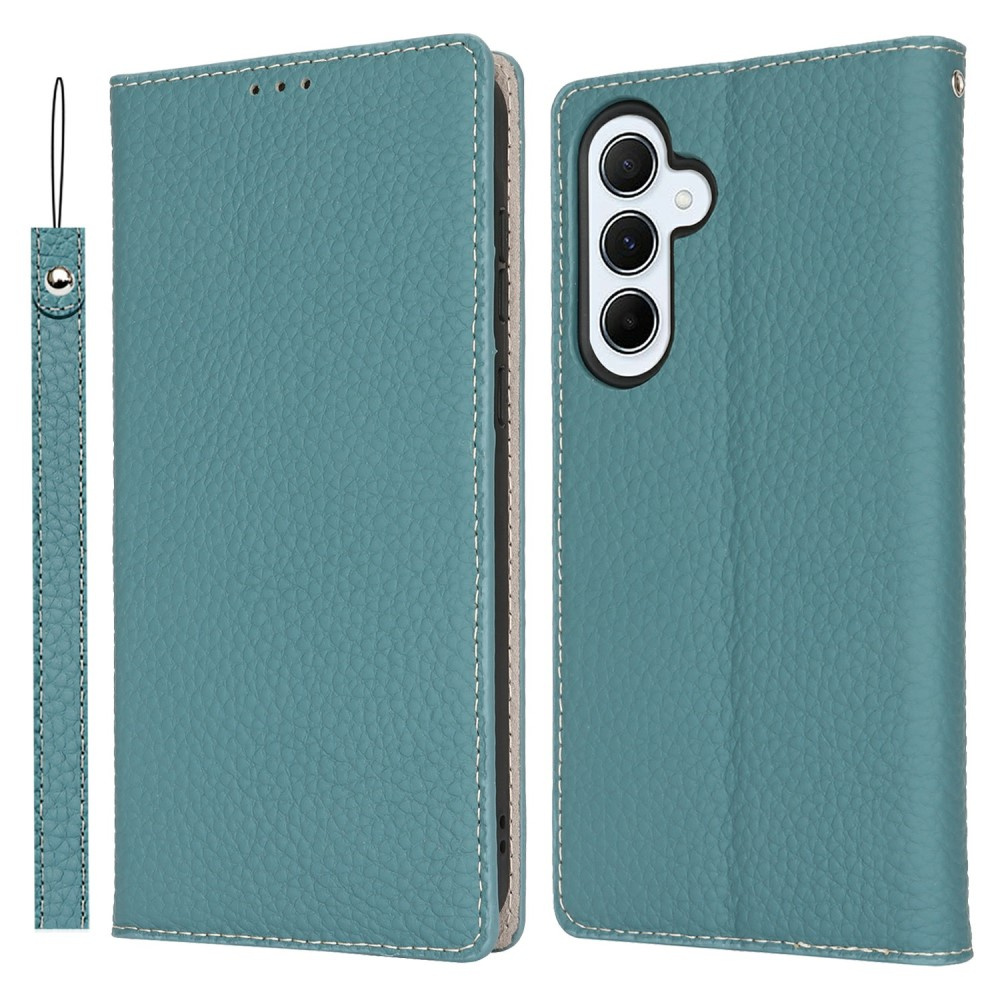 Samsung Galaxy S25+ Plus Flip-hülle, Litschi-hautstruktur, Blau