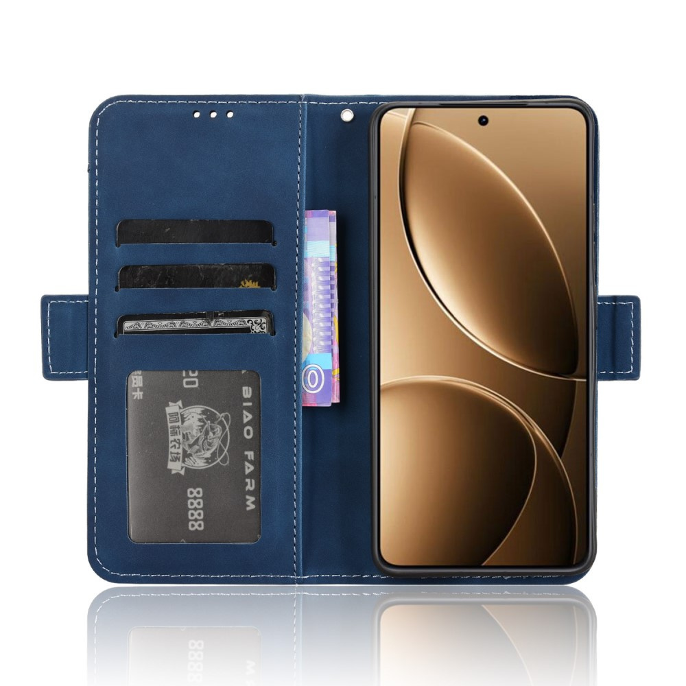 Flip-case Für Xiaomi Poco F7 Pro, Mit Kartenfach, Marineblau