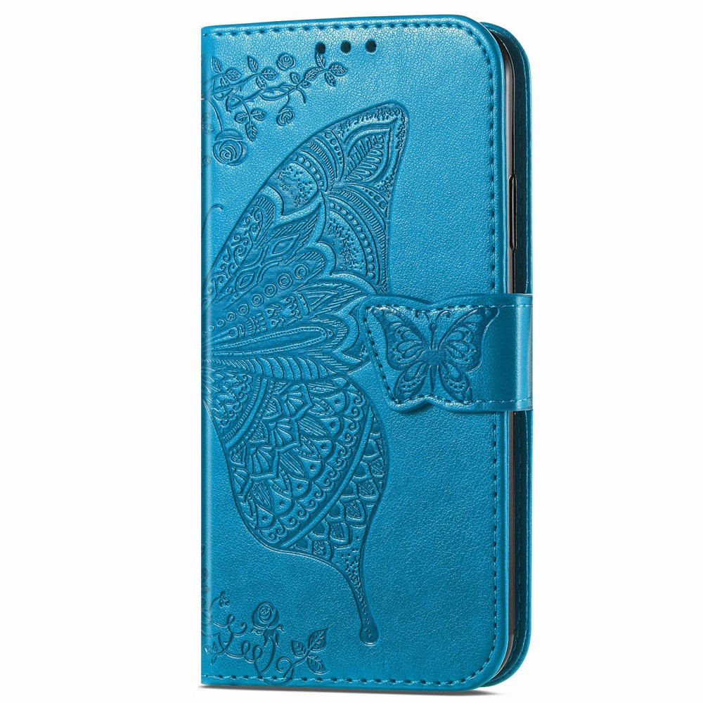 Klapphülle Für Xiaomi Poco F7, Schmetterling, Blau
