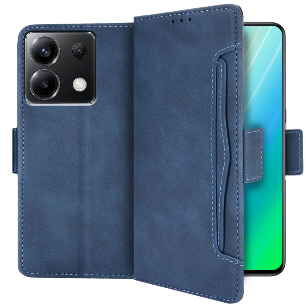 Klapphülle Für Xiaomi Poco X6 5g, Kartenfach, Blau