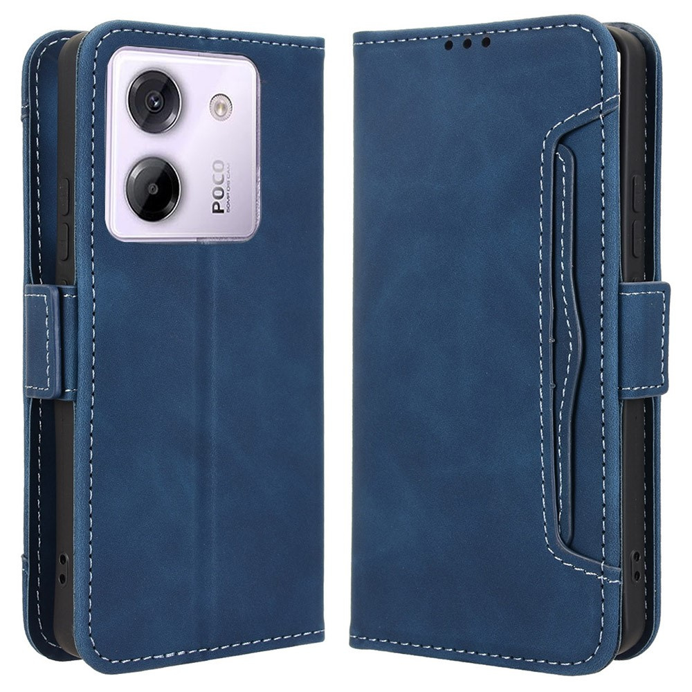 Klapphülle Für Xiaomi Poco M7 Pro 5g, Kartensteckplatz, Marineblau