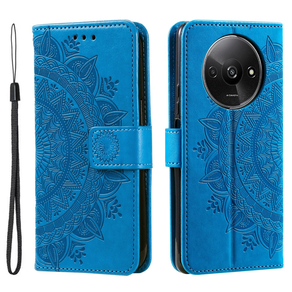 Klapphülle Für Xiaomi Redmi A3, Mandala, Blau