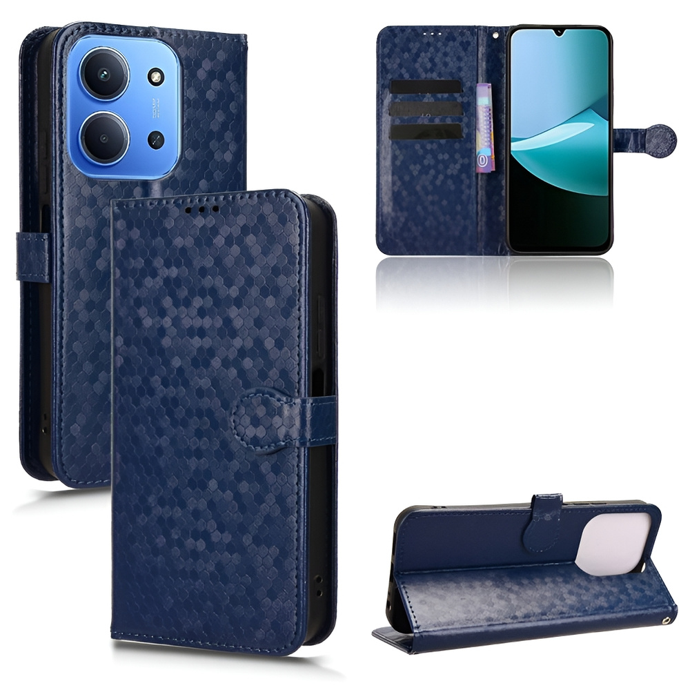 Flip-case Für Xiaomi Redmi 15c 4g/lte, Brieftaschen-design, Rautenform, Blau
