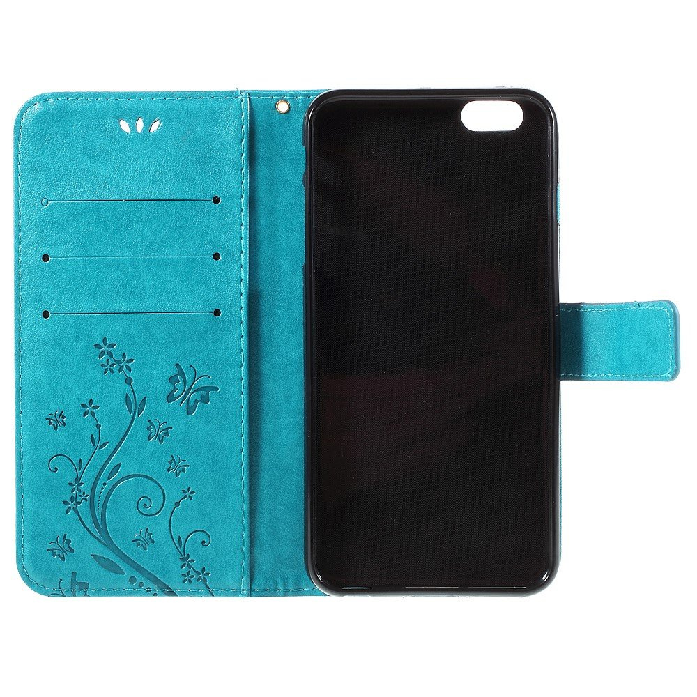 Klapphülle Für Iphone 6/6s 4,7 Zoll, Schmetterling, Blau