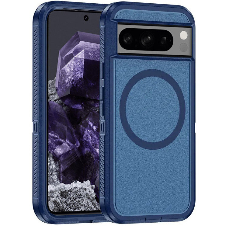 Schutzhülle Mit Rahmen Für Google Pixel 8 Pro, Mit Magsafe-funktion, Blau