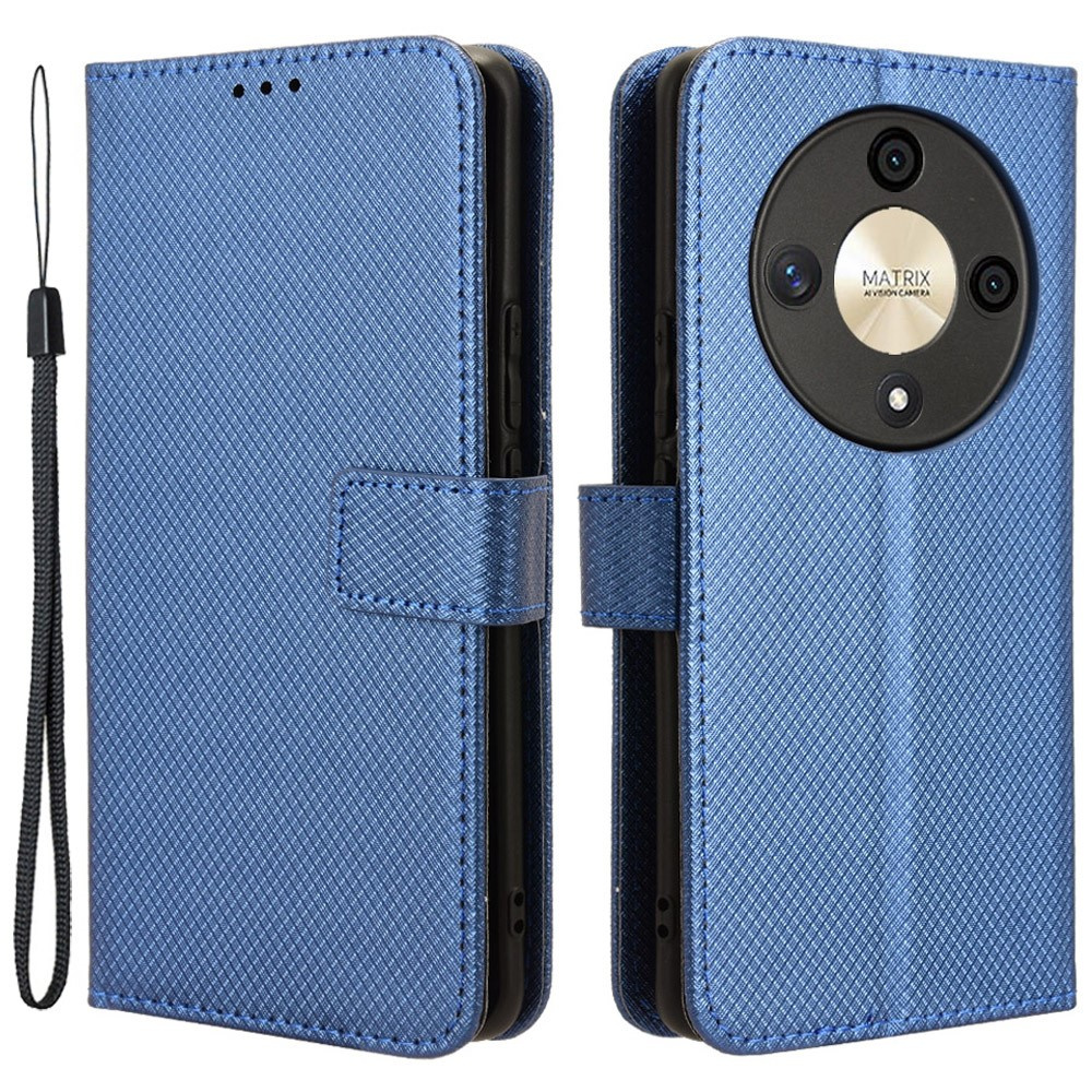 Honor Magic 6 Lite 5g Flip Case, Wallet Smart Magnet, Blau