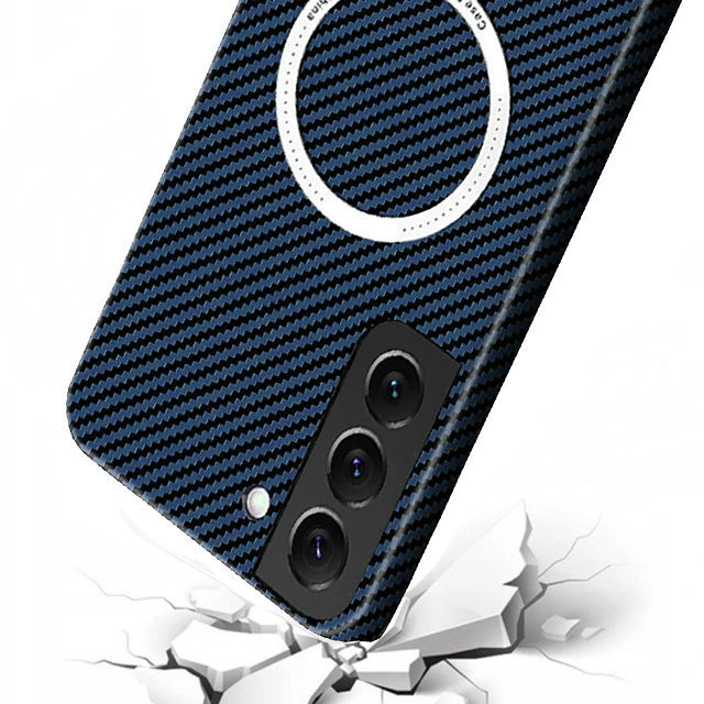 Samsung Galaxy S21 Plus Hülle, Magsafe Slim Carbon, Blau