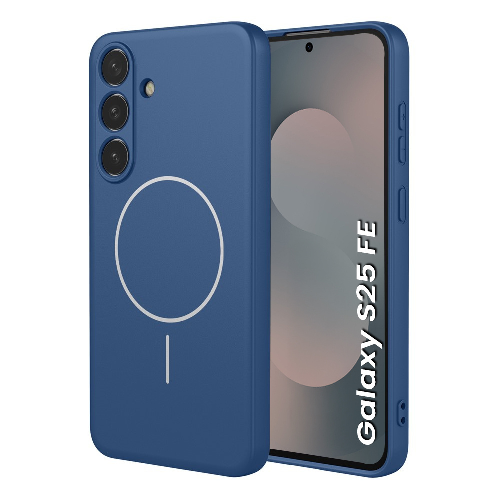 Samsung Galaxy S25 Fe Hülle, Silikon Lite, Für Magsafe, Blau