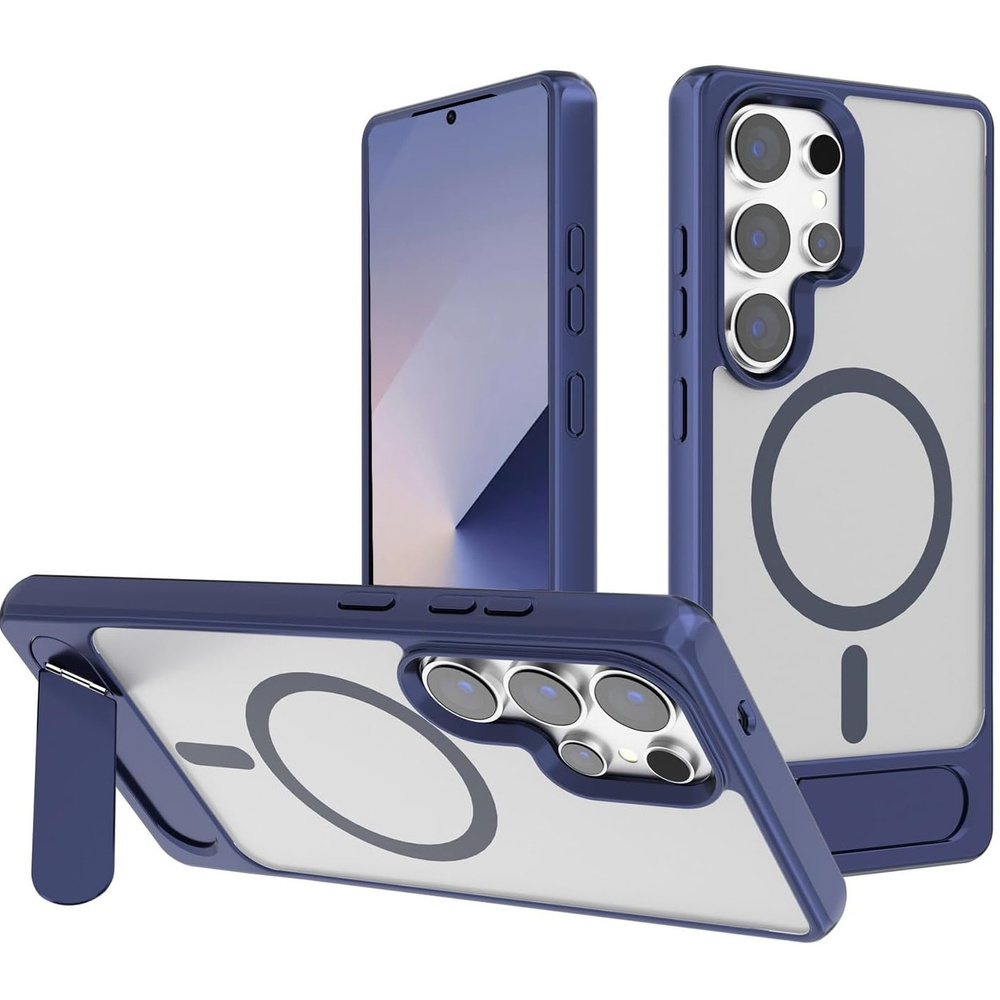 Samsung Galaxy S25 Ultra Kickstand Matte Hülle Für Magsafe, Marineblau