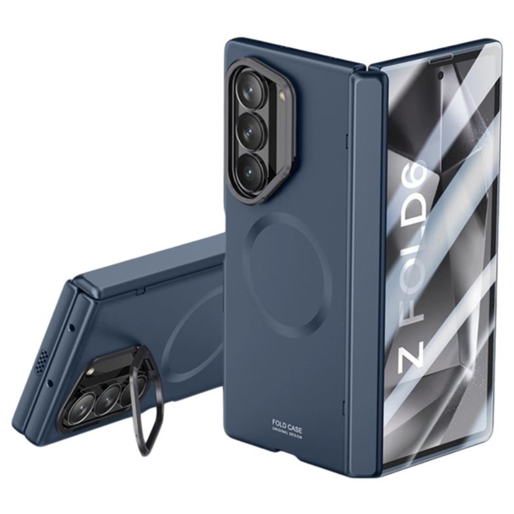 Schutzhülle Für Samsung Galaxy Z Fold6 5g, Mit Ständer, Für Magsafe, Blau