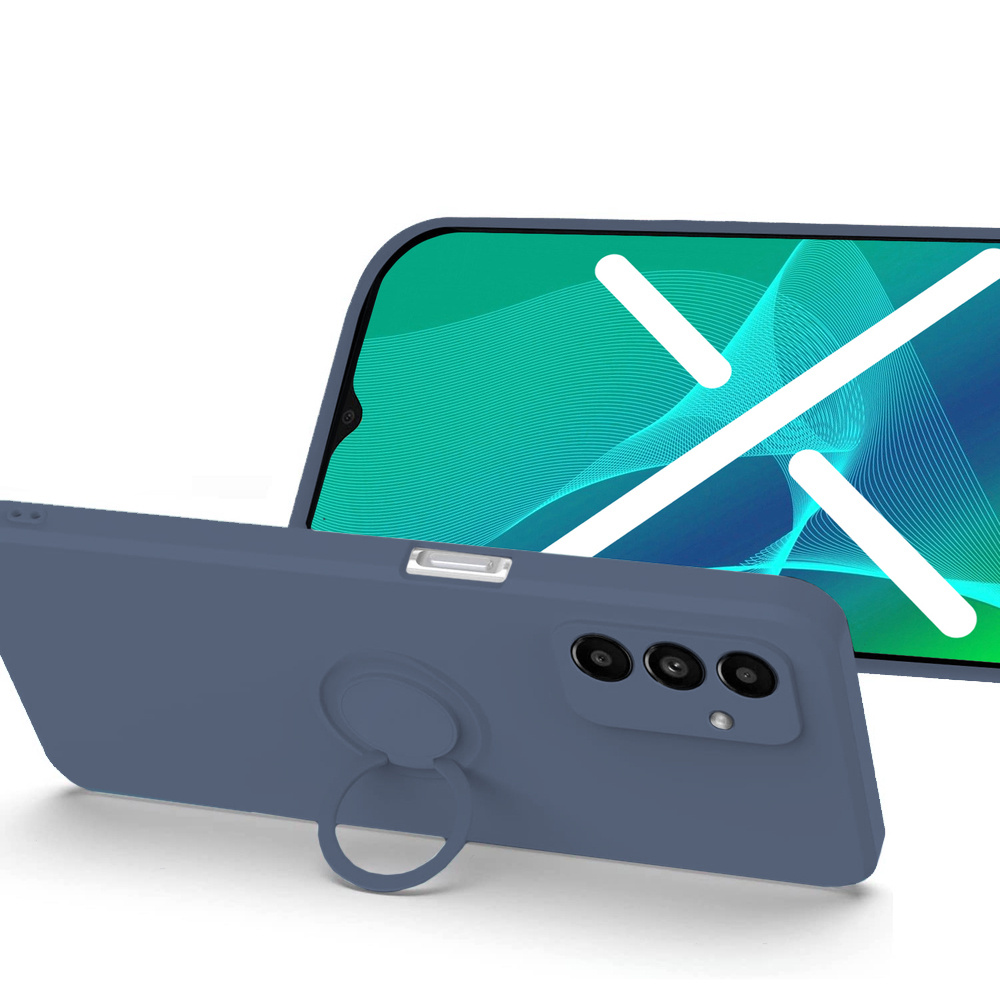 Glatte Ringhülle Für Samsung Galaxy A04s / A13 5g, Blau