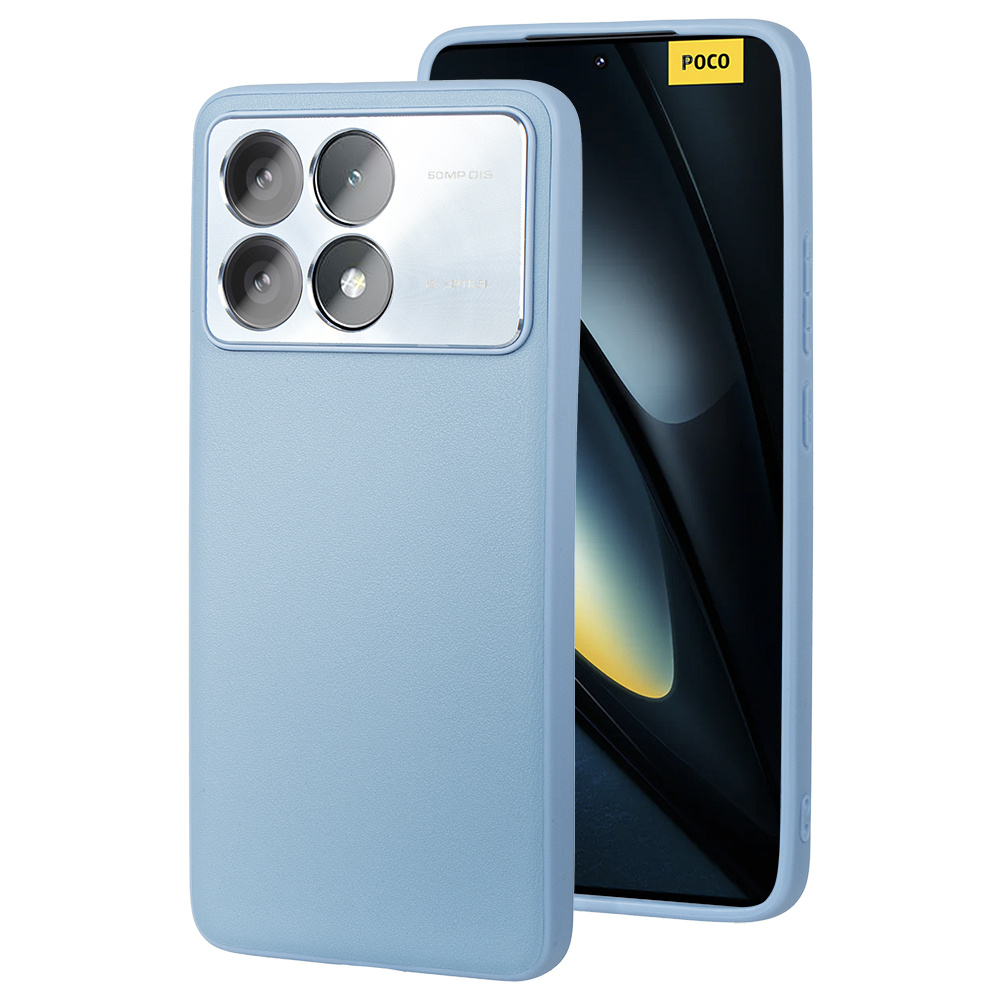 Lederhülle Für Xiaomi Poco F6 Pro, Leder-hybrid, Blau
