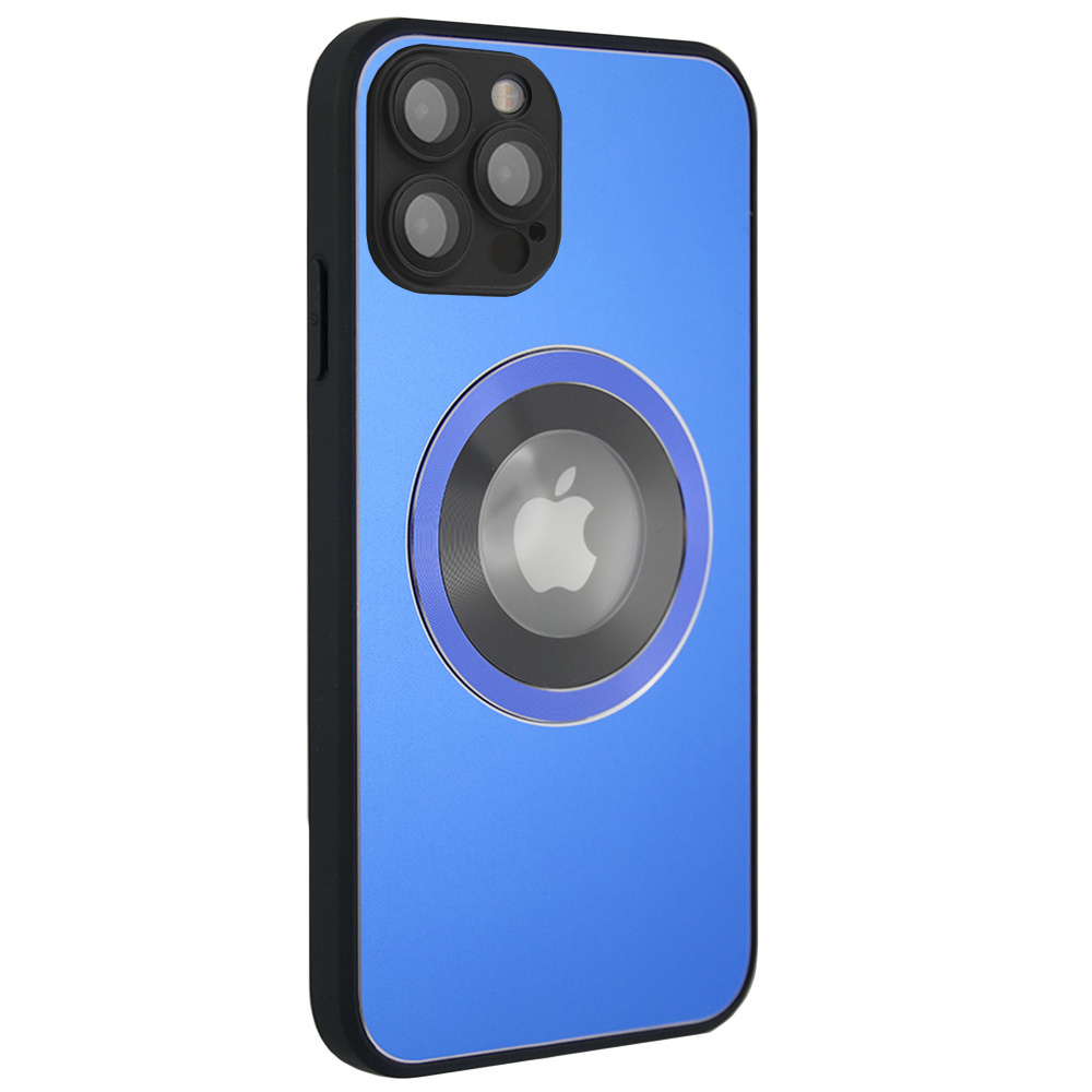 Magsafe-hülle Für Iphone 12 Pro, Aussparung Für Das Apple-logo, Blau