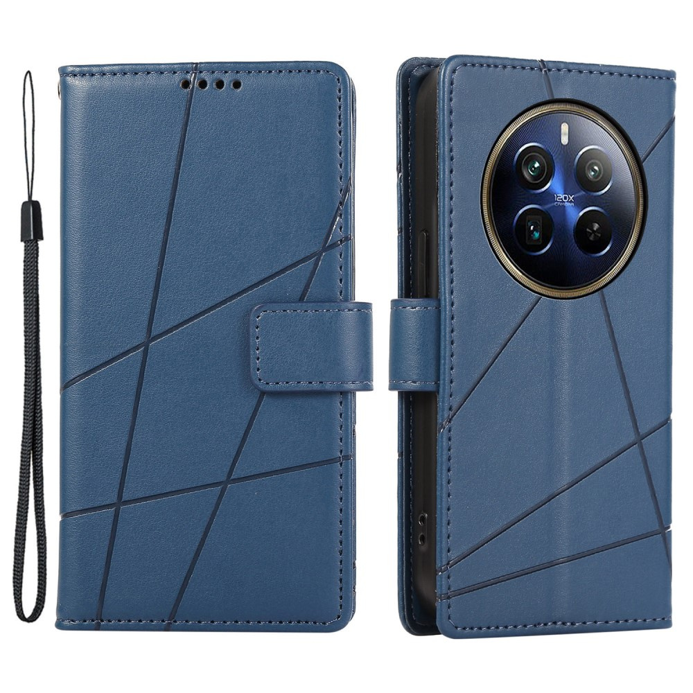 Realme 12 Pro 5g / 12 Pro+ 5g Leder-klapphülle Mit Brieftaschenfunktion, Blau